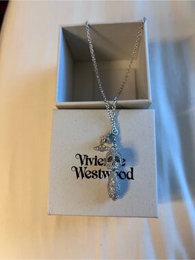 Vivienne Westwood Silver Skull Alloy Cluster Cloud Pendant Necklace